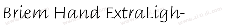 Briem Hand ExtraLigh字体转换